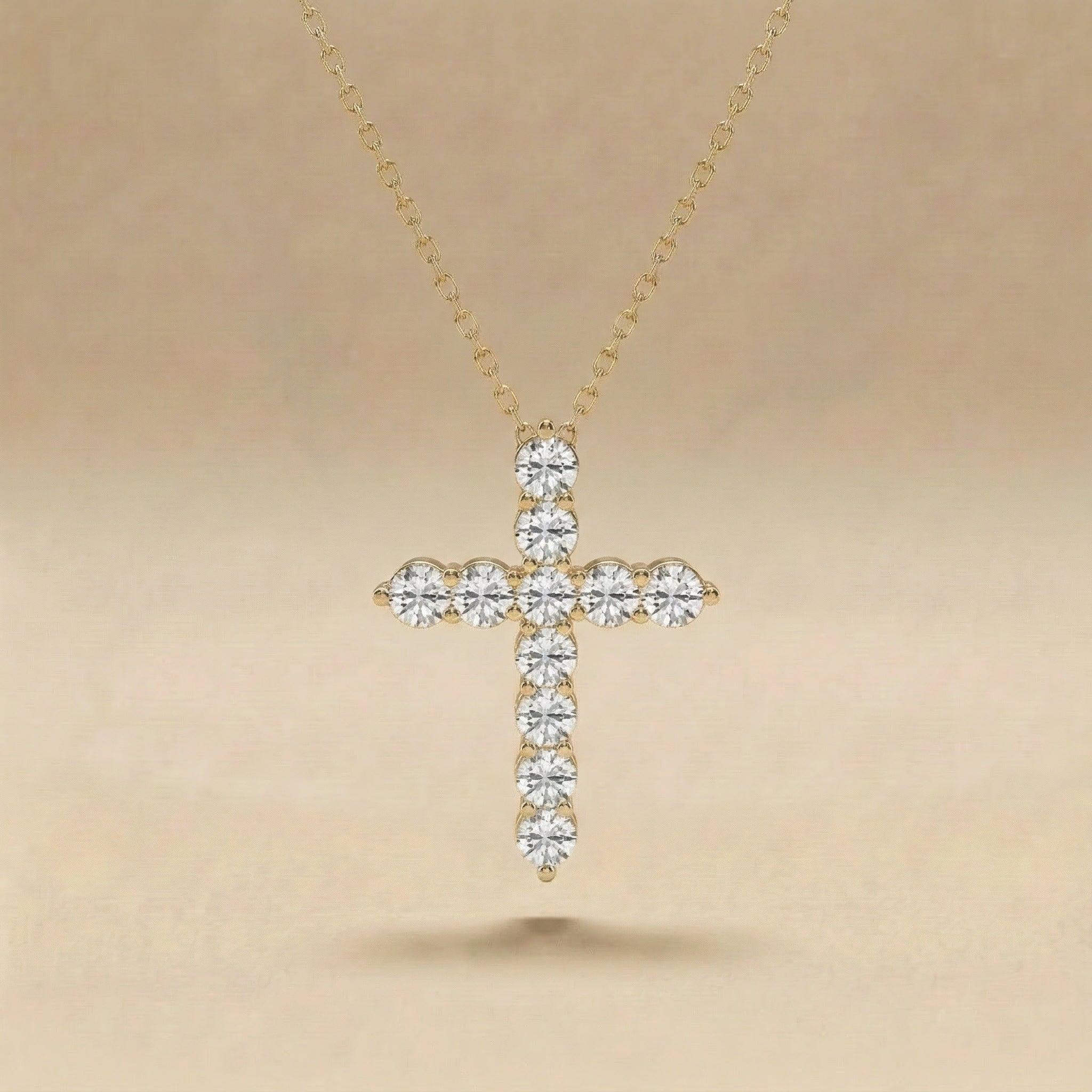 Classic Cross Diamond Necklace