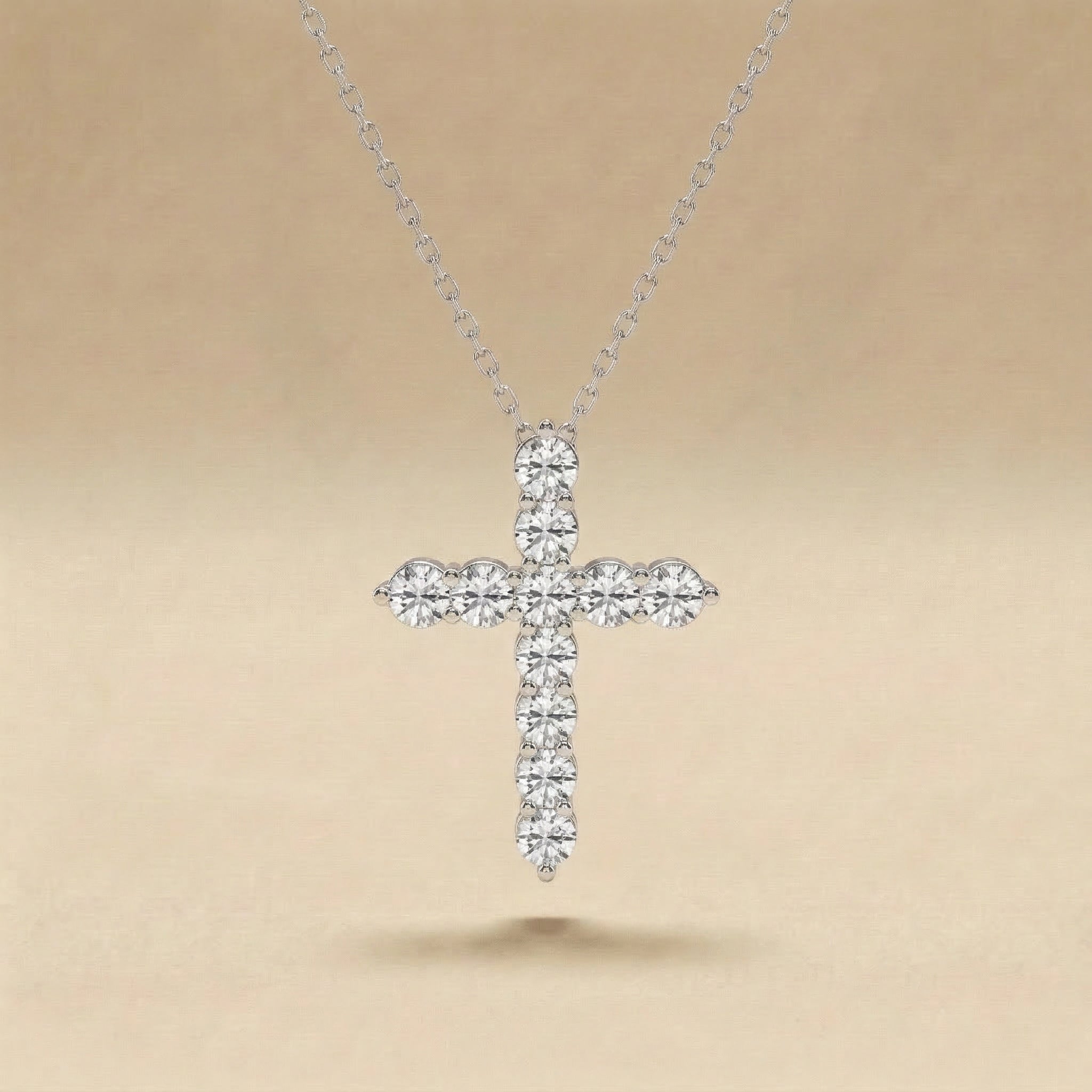 Classic Cross Diamond Necklace