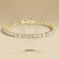 Emerald Cut Diamond Bezel Tennis Bracelet