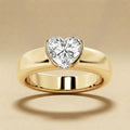 Heart Cut Solitaire Diamond Ring