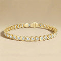 Heart Cut Diamond Bezel Tennis Bracelet