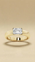 Emerald Cut Solitaire Diamond Ring