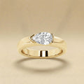 Pear Cut Solitaire Diamond Ring