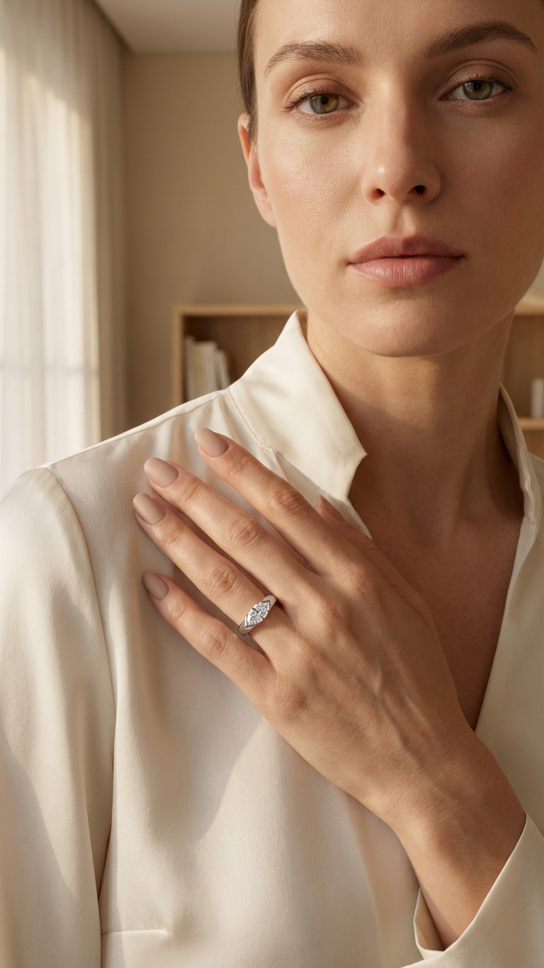 Marquise Cut Solitaire Diamond Ring