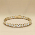 Oval Cut Diamond Bezel Tennis Bracelet
