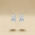 Pear Solitaire Diamond Stud Earrings