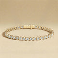 Round Cut Diamond Bezel Tennis Bracelet