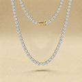 Classic Round Diamond Tennis Necklace