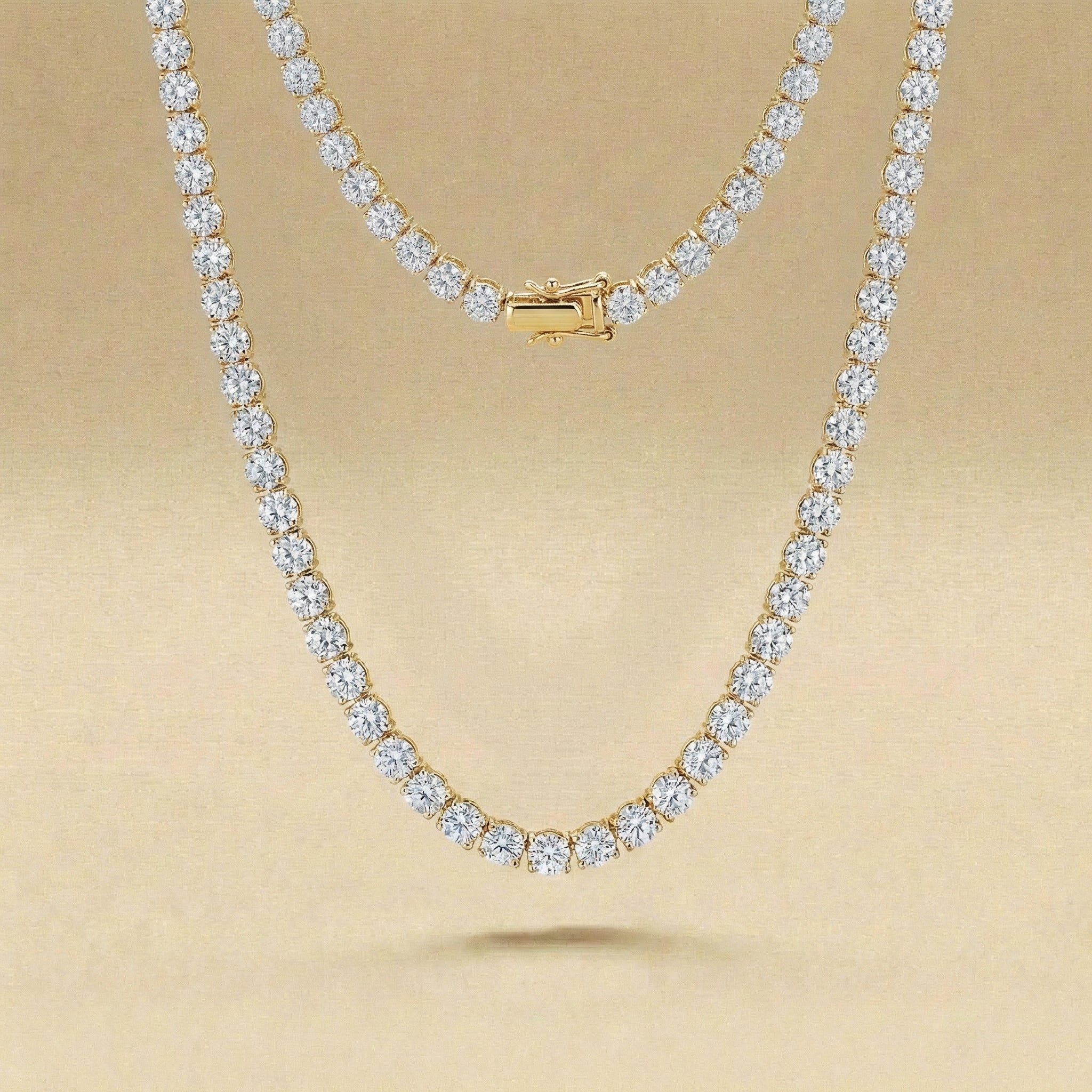 Classic Round Diamond Tennis Necklace