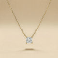 Princess Cut Solitaire Diamond Necklace